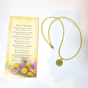 Vintage Psalm 136: "Give Thanks to God"  Hymn Of Thanksgiving Prayer Necklace